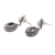 Amethyst dangle earrings, 'Wise Frangipani' - 1-Carat Faceted Amethyst Dangle Earrings with Floral Details