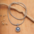 collar con colgante de perlas cultivadas - Collar con colgante tradicional de plata esterlina con perla azul