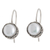Cultured pearl drop earrings, 'Pearly Winds' - Traditional Round Sterling Silver Drop Earrings with Pearls thumbail
