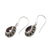 Garnet dangle earrings, 'Luxurious Winds in Red' - Sterling Silver Dangle Earrings with Two-Carat Garnet Gems (image 2b) thumbail
