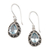 Blue topaz dangle earrings, 'Luxurious Winds in Blue' - Sterling Silver Dangle Earrings with Faceted Blue Topaz Gems thumbail