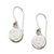 Sterling silver dangle earrings, 'Gentle Rose' - Minimalist Rose-Themed Sterling Silver Dangle Earrings thumbail