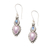 Rainbow moonstone and cultured pearl dangle earrings, 'Harmonious Pearls' - Floral Dangle Earrings with Rainbow Moonstones and Pearls thumbail