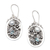 Blue topaz and cultured pearl dangle earrings, 'Garden of the Loyal' - Floral Blue Topaz and White Pearl Dangle Earrings from Bali thumbail