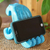Wood phone stand, 'Marine Assistant in Blue' - Hand-Carved Blue Jempinis Wood Octopus Phone Stand