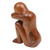 Wood sculpture, 'Lonely' - Hand-Carved Suar Wood Sculpture Crafted in Bali (image 2b) thumbail