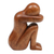Wood sculpture, 'Lonely' - Hand-Carved Suar Wood Sculpture Crafted in Bali (image 2c) thumbail