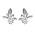 Sterling silver button earrings, 'Love Suddenly' - Floral and Leaf-Themed Sterling Silver Button Earrings