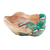 Cajón de madera - Catchall de madera con forma de tortuga tallada y pintada a mano