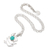 Halskette mit Amazonit-Anhänger, 'Erfolgreiches Segeln' - Moderne abstrakte Anhänger-Halskette mit einem Amazonit-Cabochon
