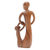 Wood sculpture, 'Precious Moment' - Modern Father and Son Sculpture Hand-Carved in Wood in Bali (image 2b) thumbail