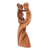 Wood sculpture, 'Dancing in Love' - Dancing Lovers Sculpture Hand-Carved in Wood in Bali