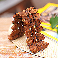 Soporte para teléfono de madera - Soporte para teléfono de madera jempinis de hojas pulidas talladas a mano