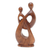 Wood sculpture, 'New Chapter' - Hand-Carved Semi-Abstract Suar Wood Family Sculpture (image 2c) thumbail