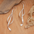Sterling silver dangle earrings, 'Celestial Ribbons' - Abstract Matte-Finished Sterling Silver Dangle Earrings