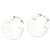 Sterling silver hoop earrings, 'Divine Reflections' - Moon-Shaped Sterling Silver Hammered Hoop Earrings