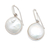 Cultured pearl dangle earrings, 'Precious Touch' - Polished Sterling Silver Dangle Earrings with Cultured Pearl
