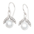 Freshwater cultured pearl dangle earrings, 'Celestial Purity' - Sterling Silver Cultured Pearl Fishtail Dangle Earrings