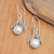 Freshwater cultured pearl dangle earrings, 'Celestial Purity' - Sterling Silver Cultured Pearl Fishtail Dangle Earrings