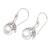 Freshwater cultured pearl dangle earrings, 'Celestial Purity' - Sterling Silver Cultured Pearl Fishtail Dangle Earrings