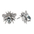 Blue topaz button earrings, 'Bee Loyal' - Sterling Silver Bee Button Earrings with Blue Topaz Jewels (image 2b) thumbail