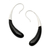 Sterling silver drop earrings, 'Dark Princess' - Minimalist High-Polished Sterling Silver Drop Earrings thumbail