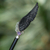 Amethyst and horn hair pin, 'Always Stunning' - Amethyst Horn Sterling Silver Feather Hair Pin from Bali