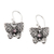 Amethyst dangle earrings, 'Purple Butterfly' - Butterfly-Shaped Amethyst Sterling Silver Dangle Earrings thumbail