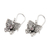 Amethyst dangle earrings, 'Purple Butterfly' - Butterfly-Shaped Amethyst Sterling Silver Dangle Earrings