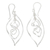 Sterling silver dangle earrings, 'Infinity Petal' - Abstract High-Polished Sterling Silver Dangle Earrings