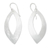 Sterling silver dangle earrings, 'Matte Nature' - Matte-Finished Sterling Silver Dangle Earrings from Bali