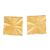 Gold-plated button earrings, 'Knotted Squares' - Modern Textured Square 18k Gold-Plated Button Earrings