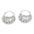 Sterling silver hoop earrings, 'Bubble Lady' - Bubble-Patterned Sterling Silver Hoop Earrings from Bali