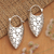 Sterling silver hoop earrings, 'Bubble Duchess' - Modern Bubble-Patterned Sterling Silver Hoop Earrings