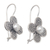 Ohrhänger aus Zuchtperlen - Florale Tropfenohrringe aus Sterlingsilber mit weißen Perlen