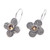 Citrine drop earrings, 'Spring of Joy' - Floral Sterling Silver Drop Earrings with Citrine Jewels