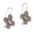 Citrine drop earrings, 'Spring of Joy' - Floral Sterling Silver Drop Earrings with Citrine Jewels