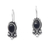 Onyx drop earrings, 'Mysticism Marchioness' - Classic Sterling Silver Drop Earrings with Onyx Jewels