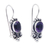 Amethyst drop earrings, 'Wisdom Marchioness' - Classic Sterling Silver Drop Earrings with Amethyst Jewels