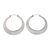 Copper hoop earrings, 'Celestial Sunrise' - Hammered Round Copper and Sterling Silver Hoop Earrings