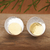 Gold-accented button earrings, 'Paradise Nimbus' - Round 22k Gold-Accented Sterling Silver Button Earrings