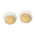 Knopfohrringe mit Goldakzenten - Runde Knopfohrringe aus 22-karätigem Gold mit Akzenten aus Sterlingsilber