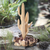 Wood sculpture, 'The Cactus' - Handcrafted Wood Cactus Sculpture with Mushroom-Like Base (image 2) thumbail