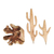 Wood sculpture, 'The Cactus' - Handcrafted Wood Cactus Sculpture with Mushroom-Like Base (image 2e) thumbail