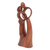 Wood sculpture, 'Devoted' - Hand-Carved Abstract Wood Sculpture of Couple on Wedding Day (image 2b) thumbail