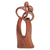 Wood sculpture, 'Devoted' - Hand-Carved Abstract Wood Sculpture of Couple on Wedding Day (image 2c) thumbail