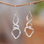 Sterling silver dangle earrings, 'Ethereal Swim' - Modern Sterling Silver Dangle Earrings in a Polished Finish