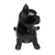 Wood figurine, 'Stretching Black Bulldog' - Hand-Painted Suar Wood Figurine of Stretching Black Bulldog (image 2f) thumbail