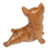 Wood figurine, 'Stretching Brown Bulldog' - Hand-Carved Suar Wood Figurine of Stretching Brown Bulldog (image 2c) thumbail