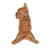 Wood figurine, 'Stretching Brown Bulldog' - Hand-Carved Suar Wood Figurine of Stretching Brown Bulldog (image 2g) thumbail